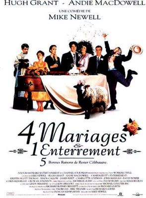 Affiche du film 4 mariages et un enterrement